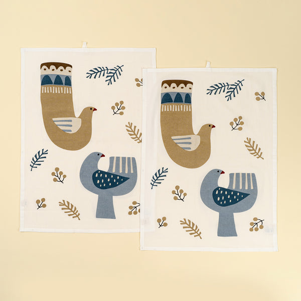 Alpine Dove Flour Sack Tea Towels S/2