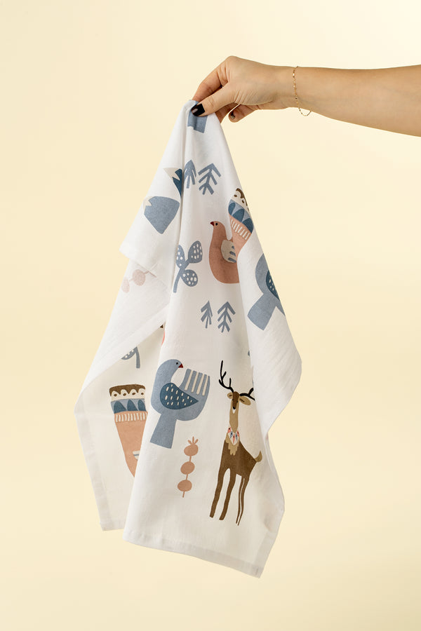 Nordic Noel Flour Sack Tea Towels S/2