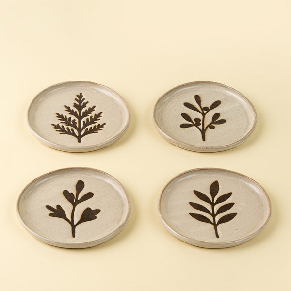 Pressed Botanical Dishes S/4