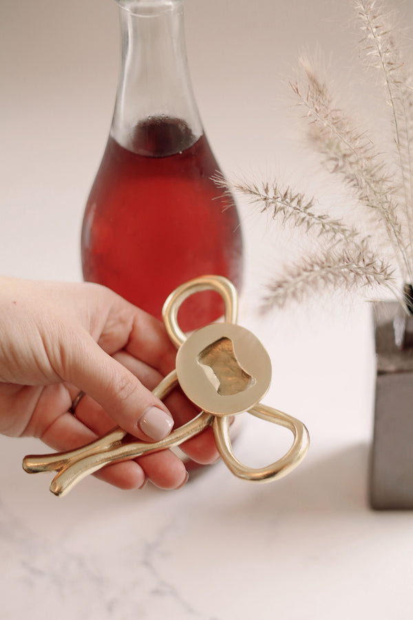 Brass Bow Bottle Opener