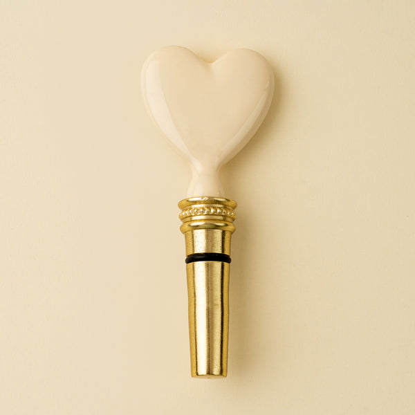 Enamelled Heart Bottle Stopper
