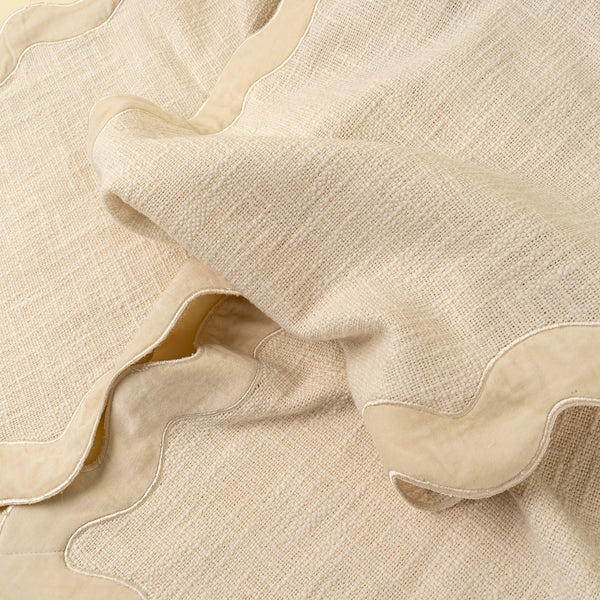 Velvet Scallop Runner - 108"L, Ivory