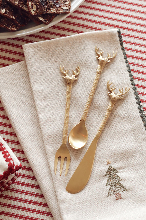 Gilded Stag Cheese Set S/3