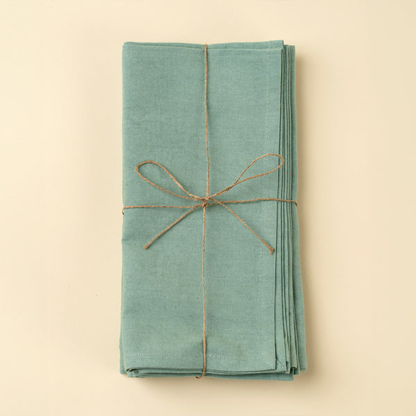 Calla Cotton Napkins S/4, Seagreen
