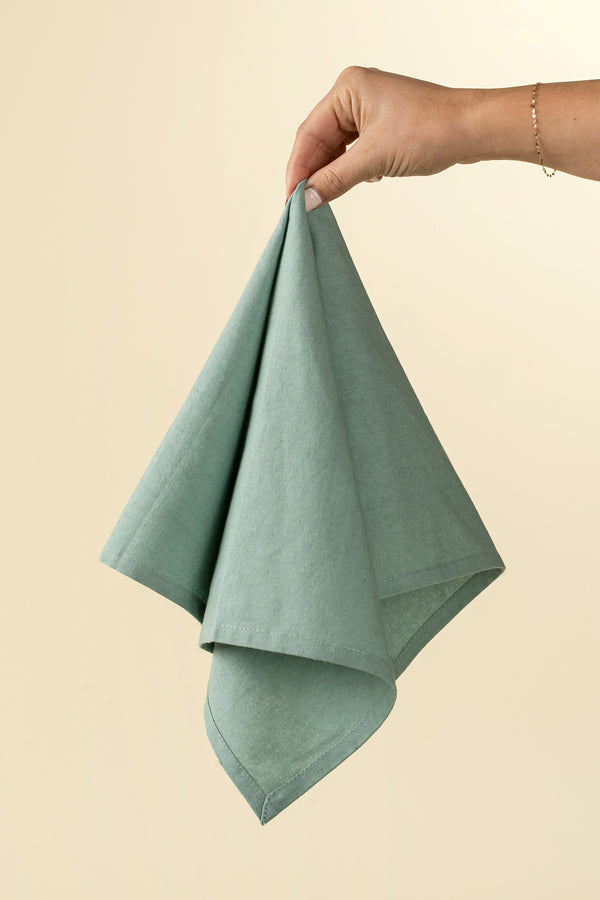 Calla Cotton Napkins S/4, Seagreen