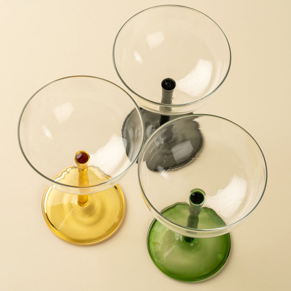 Aura Coupe Glass, Amber