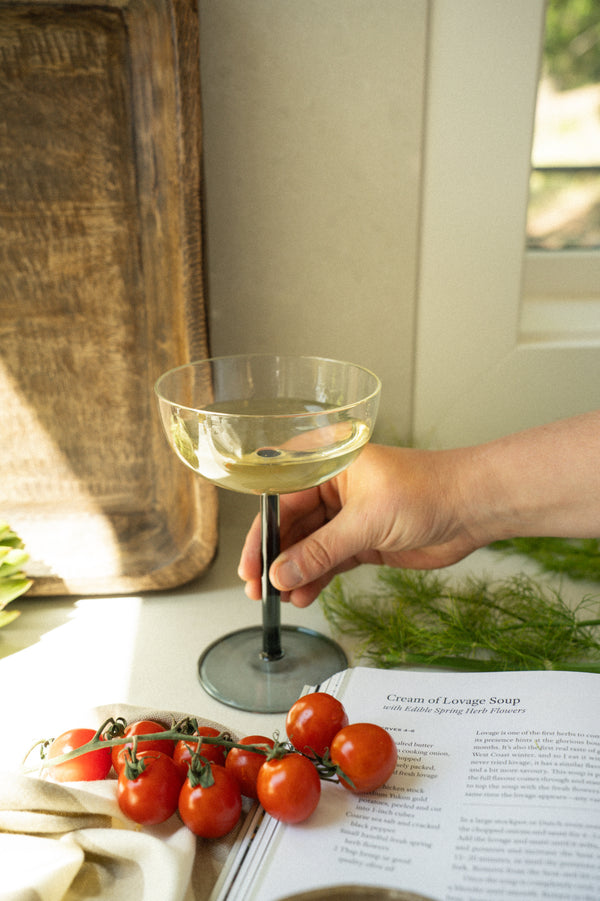 Aura Coupe Glass, Smoke