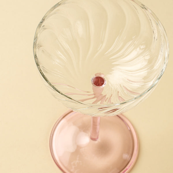 Celeste Coupe Glass, Pink