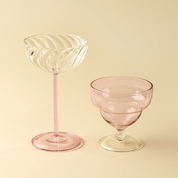 Celeste Coupe Glass, Pink