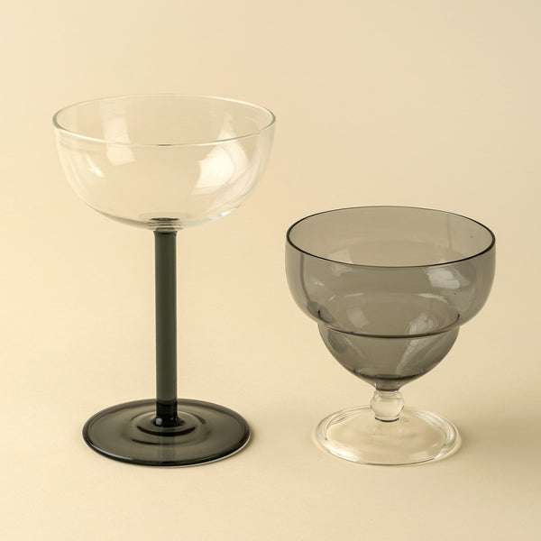 Savoy Coupe Glass, Smoke