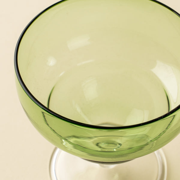 Savoy Coupe Glass, Green