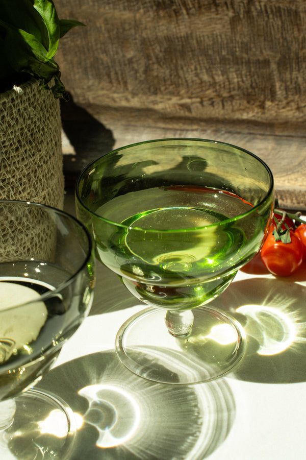 Savoy Coupe Glass, Green