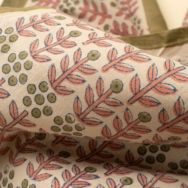 Floria Block Print Tablecloth