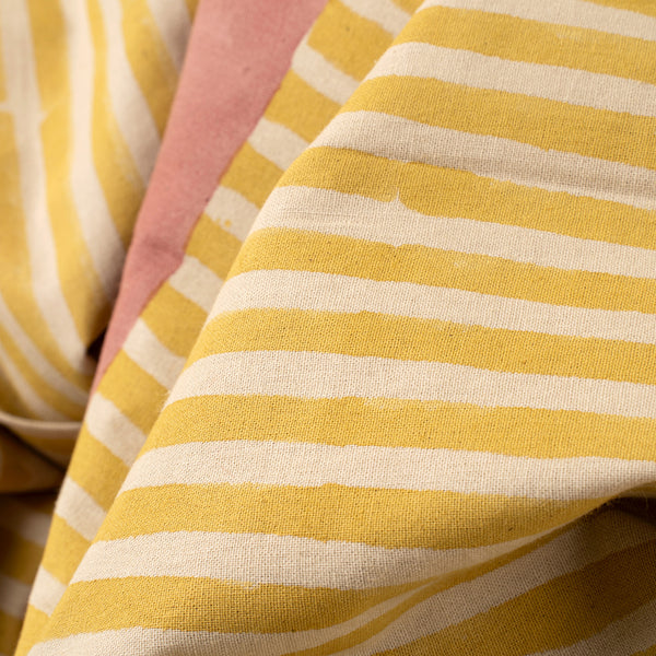 Sun Stripe Block Print Tablecloth