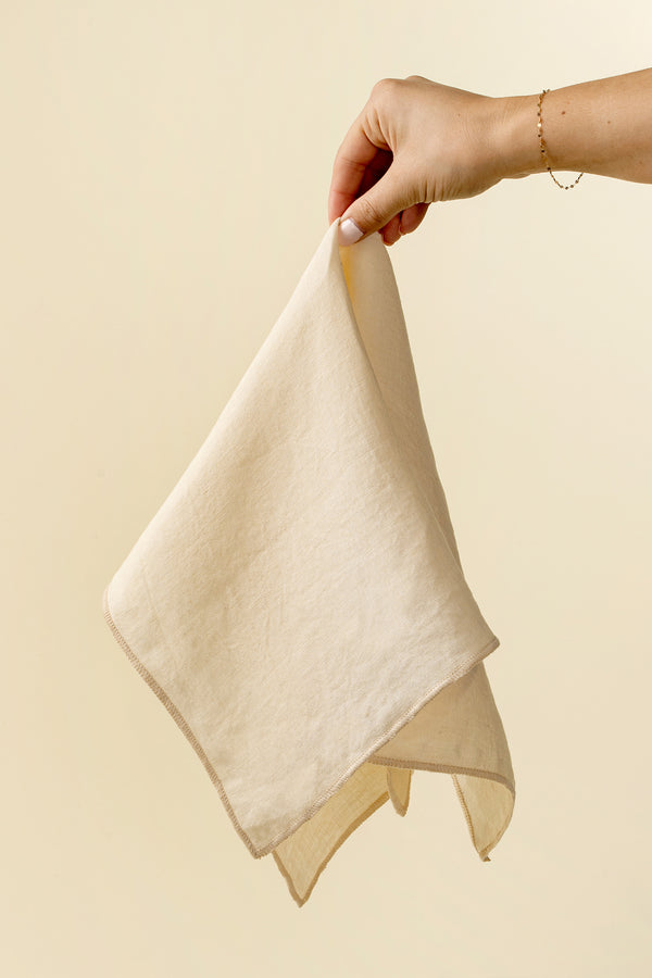 Stonewashed Linen Napkins S/4, Cream