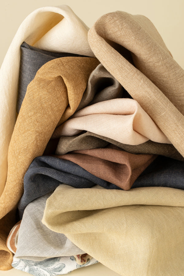 Stonewashed Linen Napkins S/4, Slate Blue