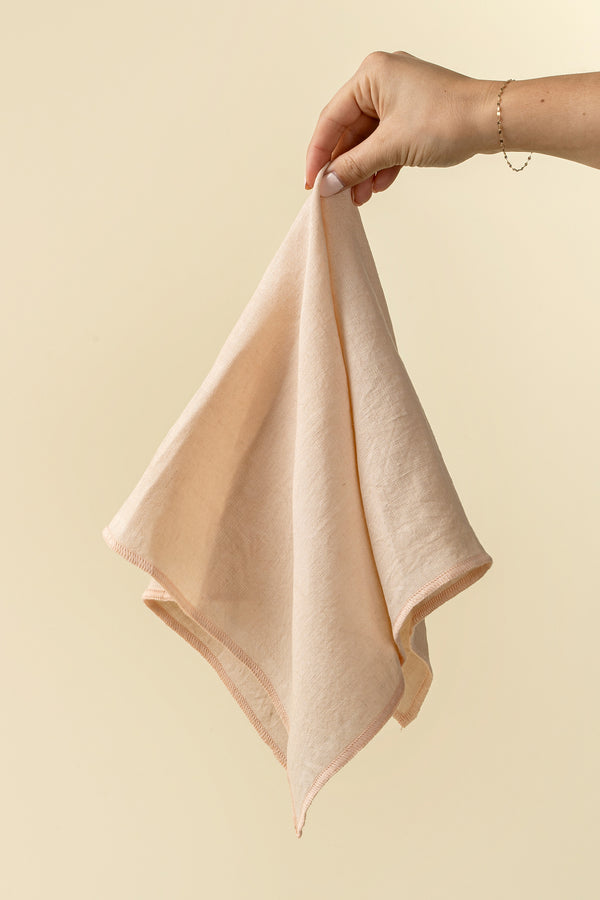 Stonewashed Linen Napkins S/4, Pale Pink