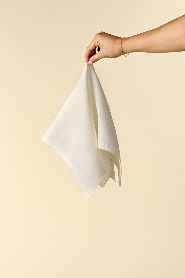 Stonewashed Linen Napkins S/4, Ivory