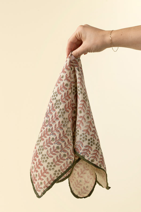 Floria Block Print Napkins S/4