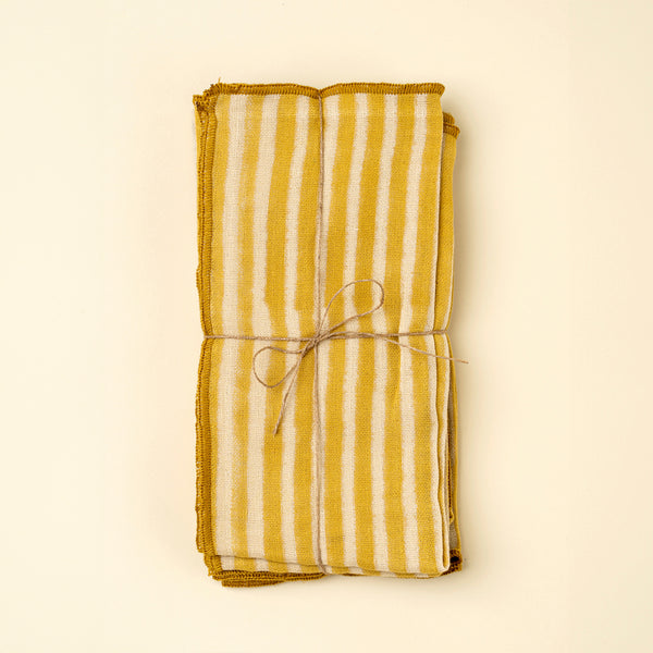 Sun Stripe Block Print Napkins S/4