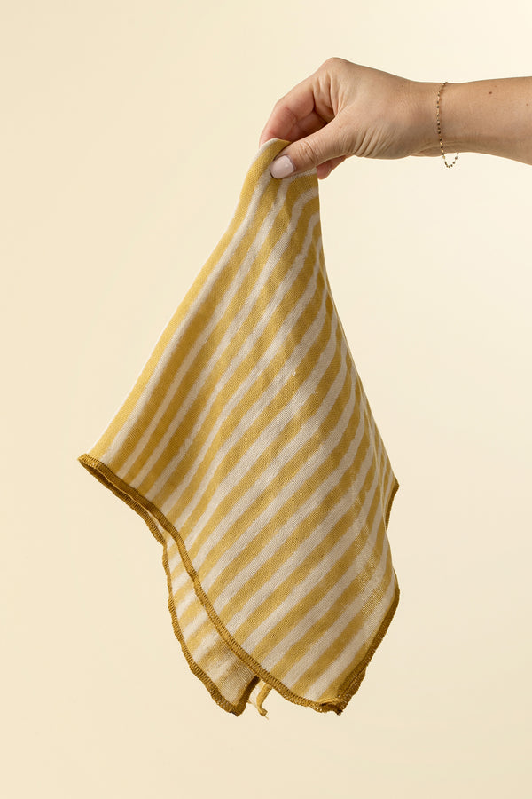 Sun Stripe Block Print Napkins S/4