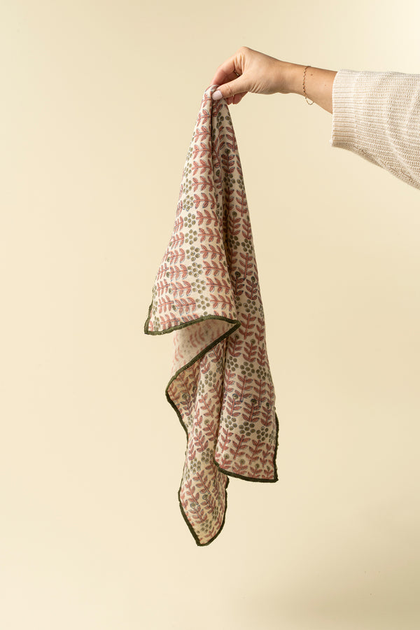 Floria Block Print Tea Towels S/2