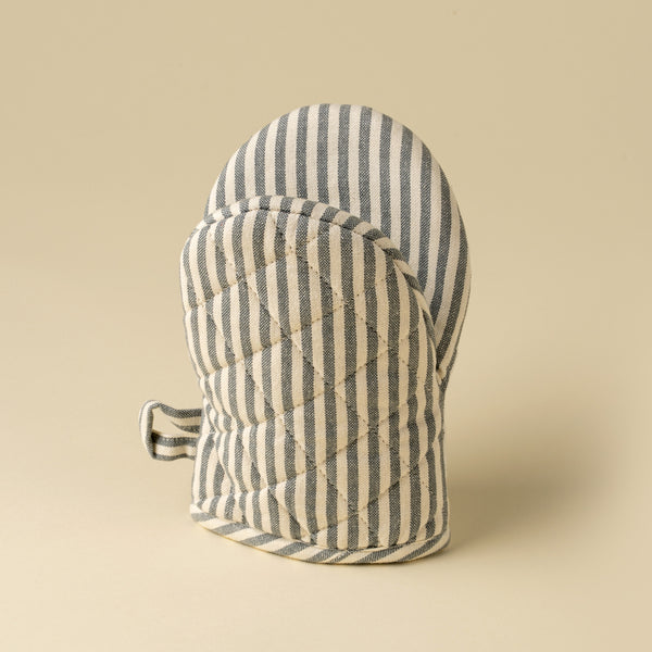 Hampton Stripe Oven Mitt, Slate Grey