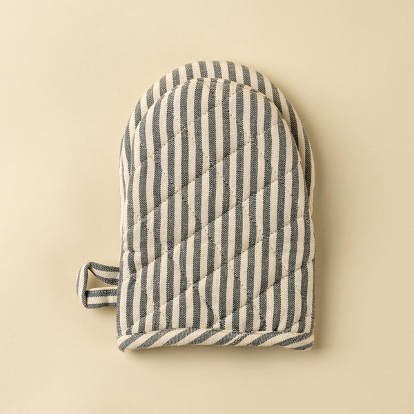 Hampton Stripe Oven Mitt, Slate Grey