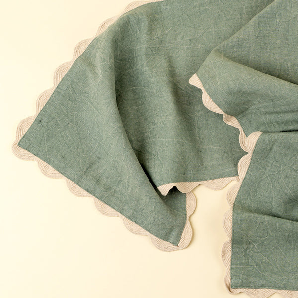 Rick Rack Table Runner, Green - 108"L