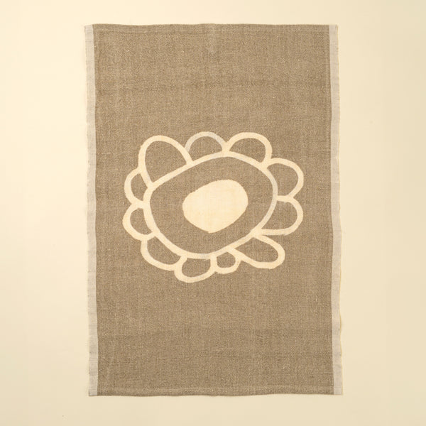Poppy Selvage Linen Tea Towel