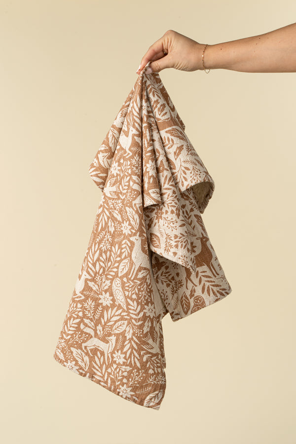 Wildwood Tea Towels S/2, Tawny