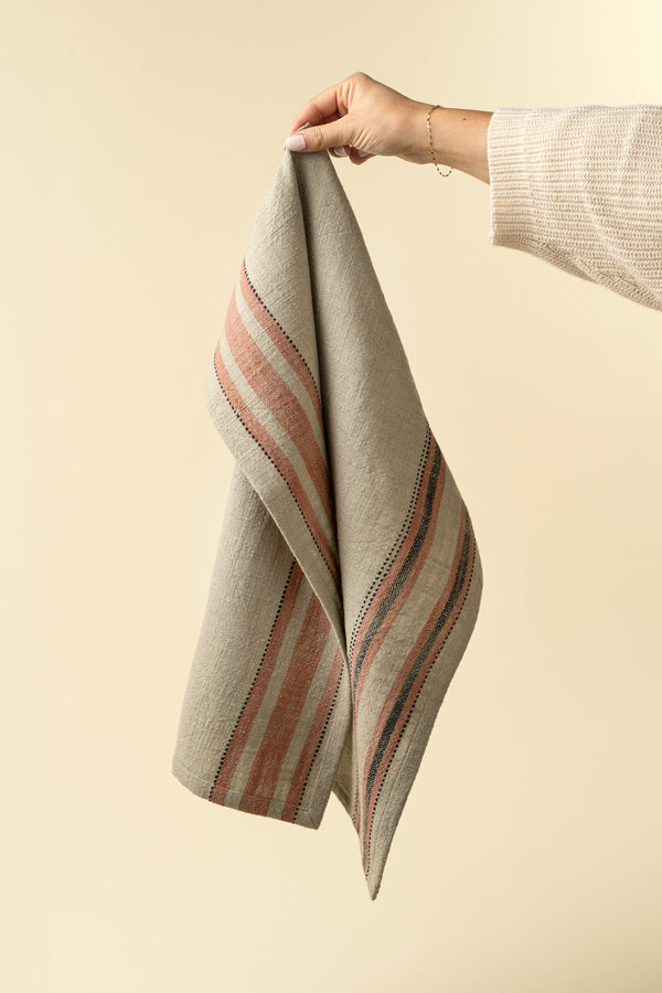 Lea Woven Stripe Tea Towels S/2