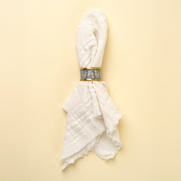 Arbor Enameled Napkin Ring, Grey