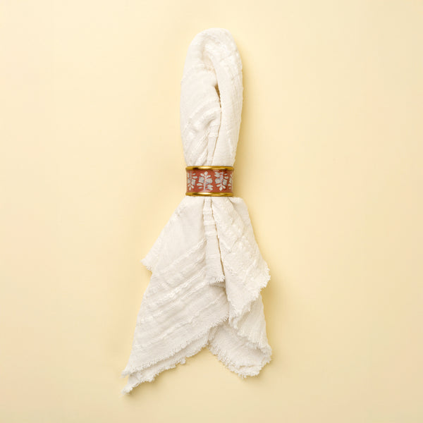 Arbor Enameled Napkin Ring, Rose