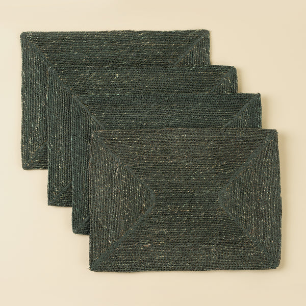 Natura Seagrass Placemats S/4, Deep Sea