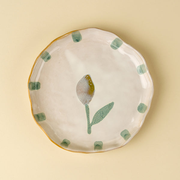 Painted Petals Plate M, Lemon