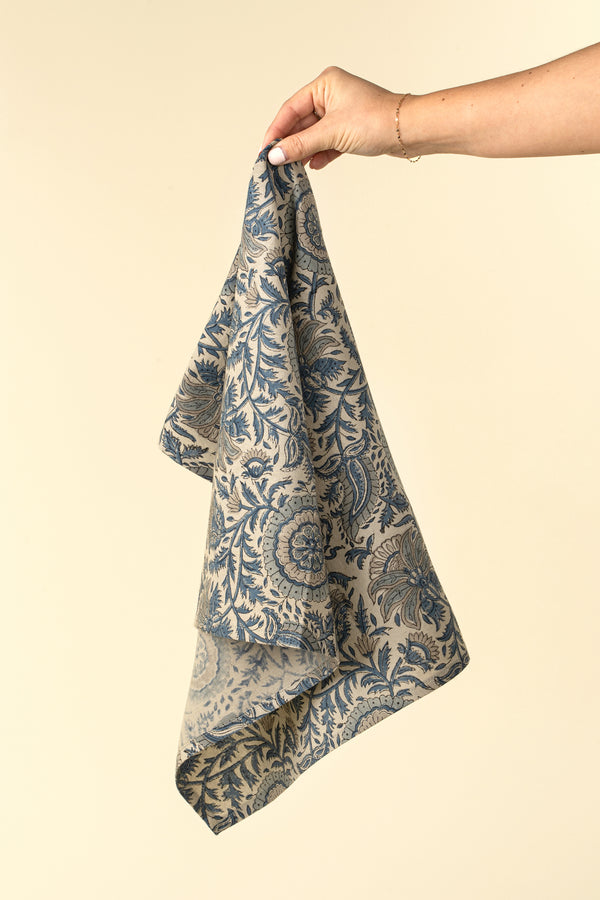 Capri Block Print Tea Towels S/2