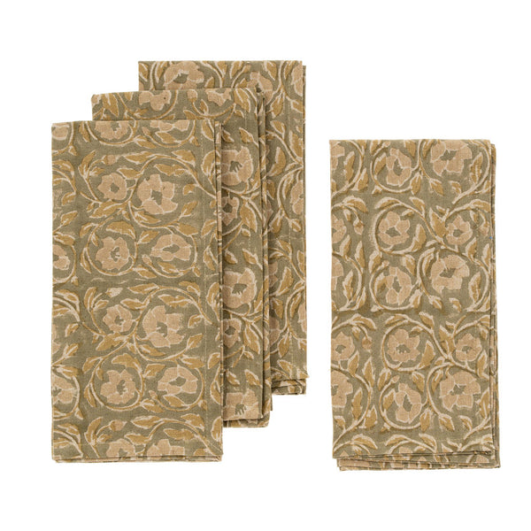Lata Block Print Napkins S/4