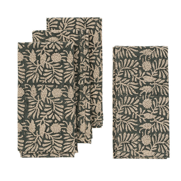 Tulsi Block Print Napkins S/4