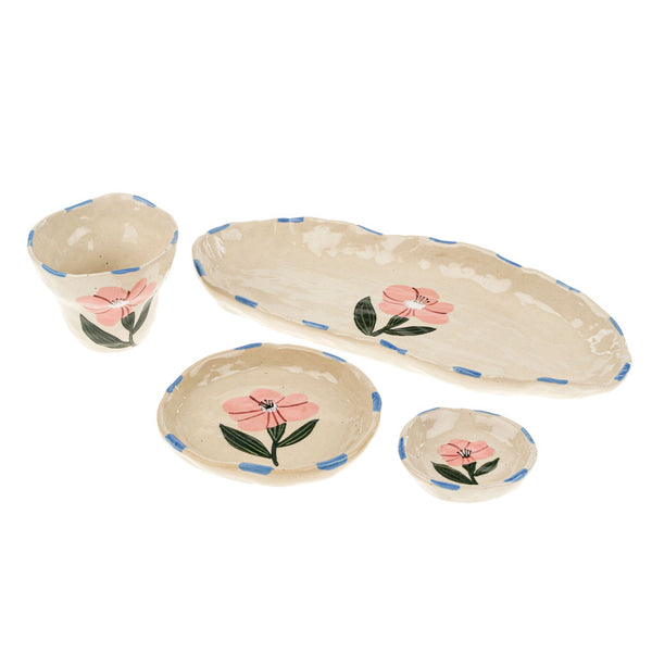 Flora Pottery Cup, Rose