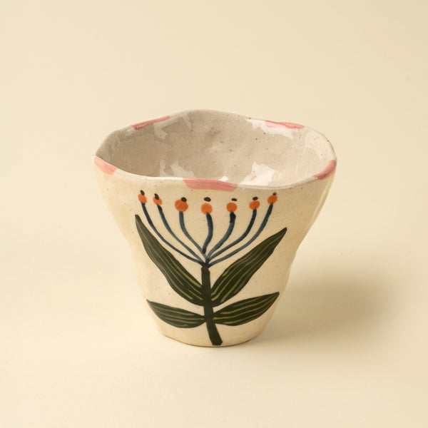 Flora Pottery Cup, Lotus