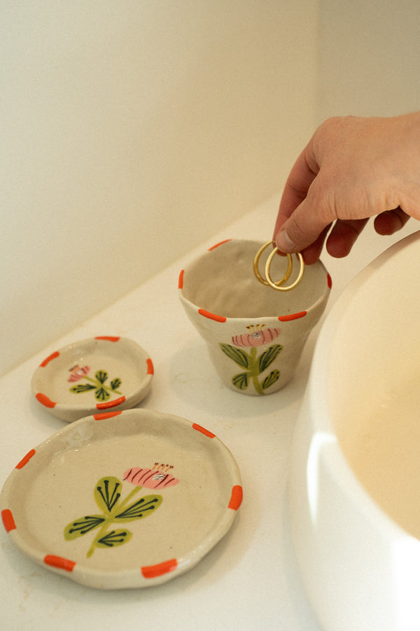Flora Pottery Mini Dish M, Poppy