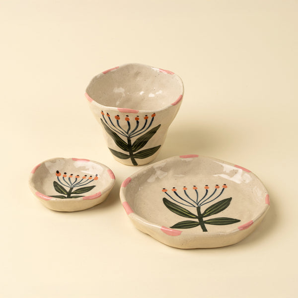 Flora Pottery Mini Dish S, Lotus