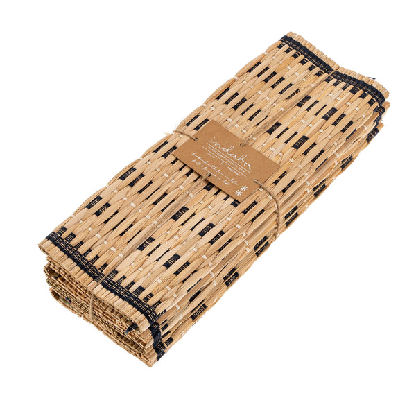 Ives Rivergrass Placemats S/4, Navy Blue