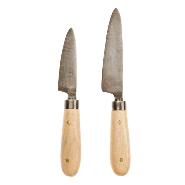 Beechwood Paring Knives S/2