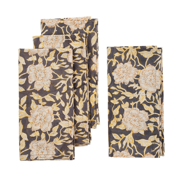 Wildflower Block Print Napkins S/4