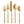 Tides Flatware S/5 Tumbled Gold