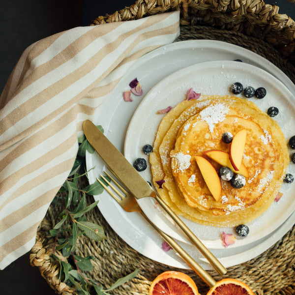 Tides Flatware S/5 Tumbled Gold