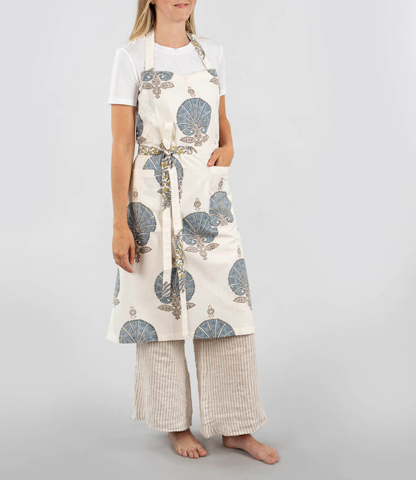 Flora Block Print Apron