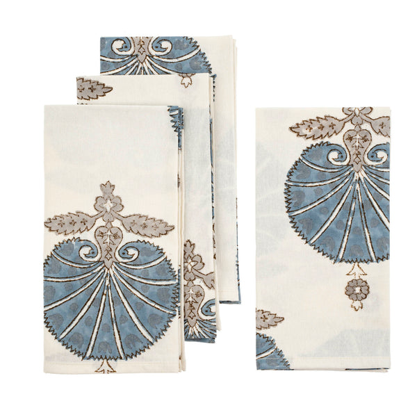 Flora Block Print Napkins S/4